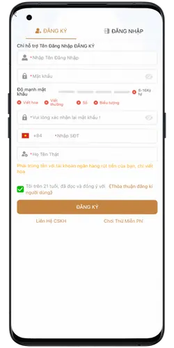 Đăng ký tài khoản KIM88 dễ dàng chỉ trong 1 phút